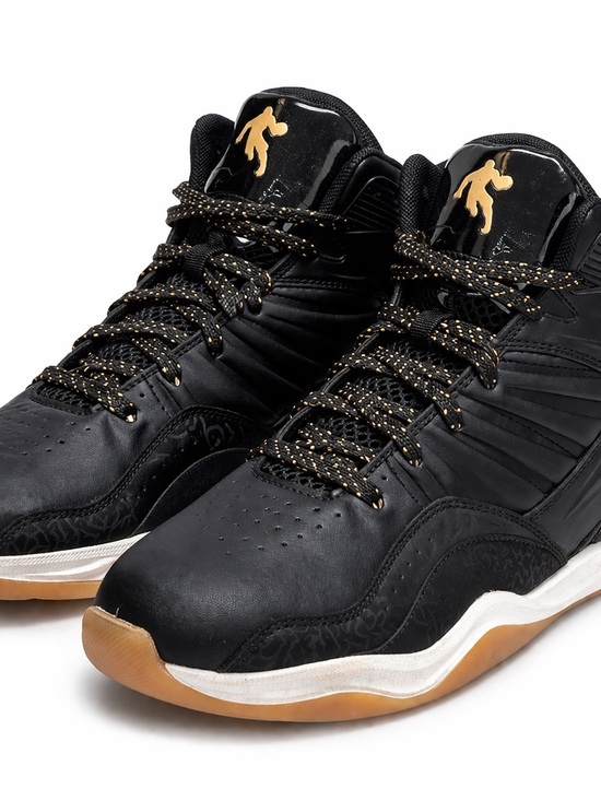And1 Other - And1 Black High-Top Basketball Sneakers with Gold Accents